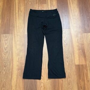 Women's Y2K Nike Dri-FIT Mid Rise Bootcut / Flare Yoga Workout Pants Size Large